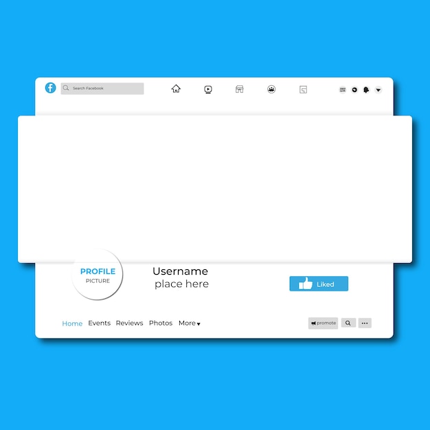 Modello pulito di profilo sui social media