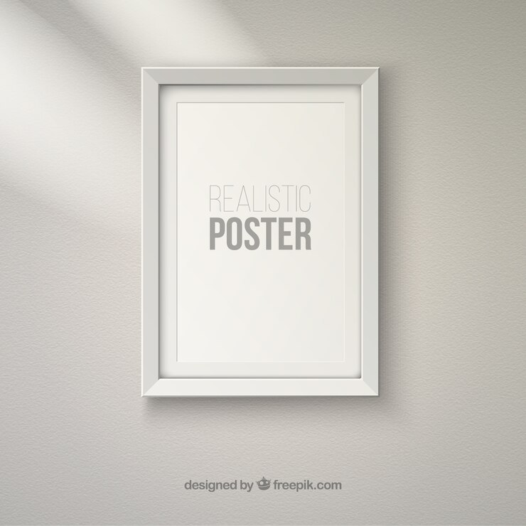 Vettore modello realistico per un poster