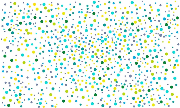 Modello senza cuciture a pois nell'illustrazione verde e blu