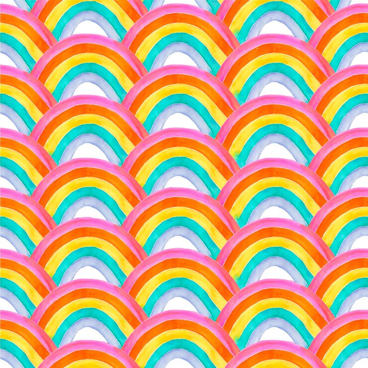 Vettore modello senza cuciture arcobaleni ad acquerello stampa astratta colorata lgbt pride peace
