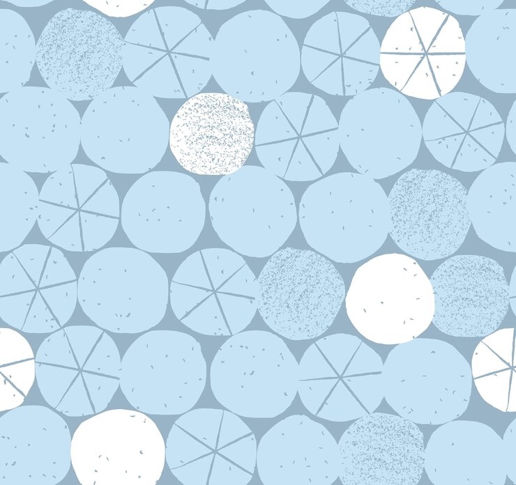 Modello senza cuciture astratto a pois con cerchio disegnato a mano