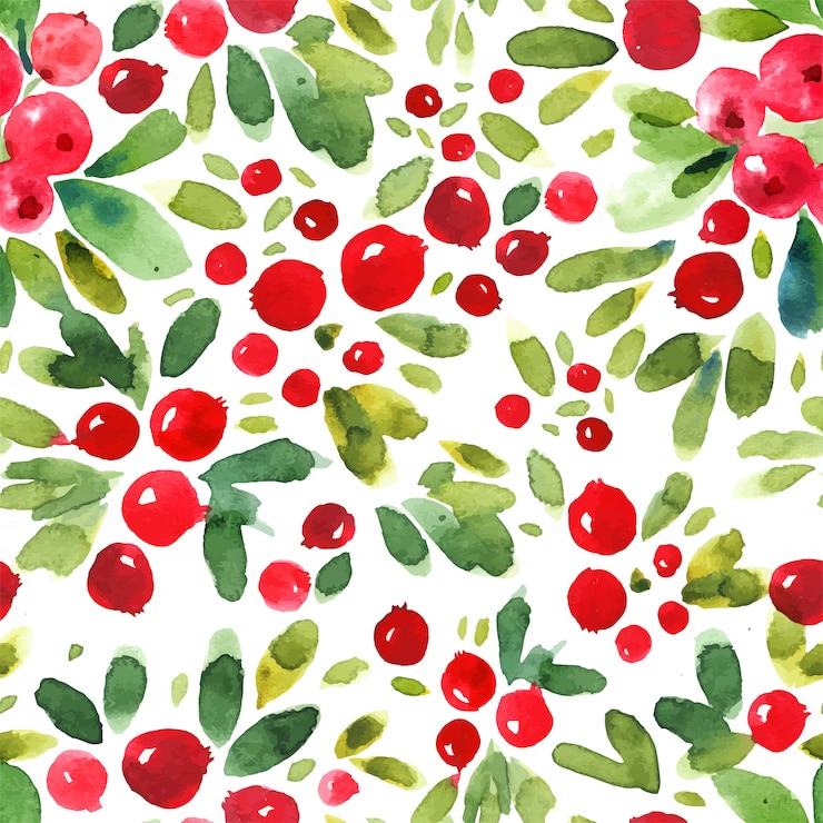 Vettore modello senza cuciture astratto cowberry dell'acquerello