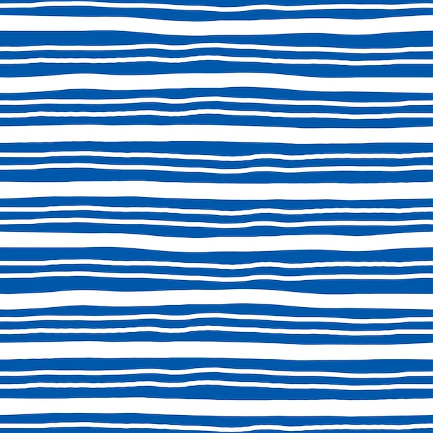 Modello senza cuciture blu con linee bianche disegnate a mano