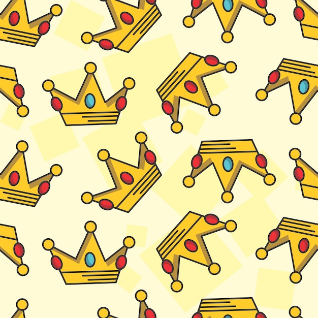 modello senza cuciture carino corona