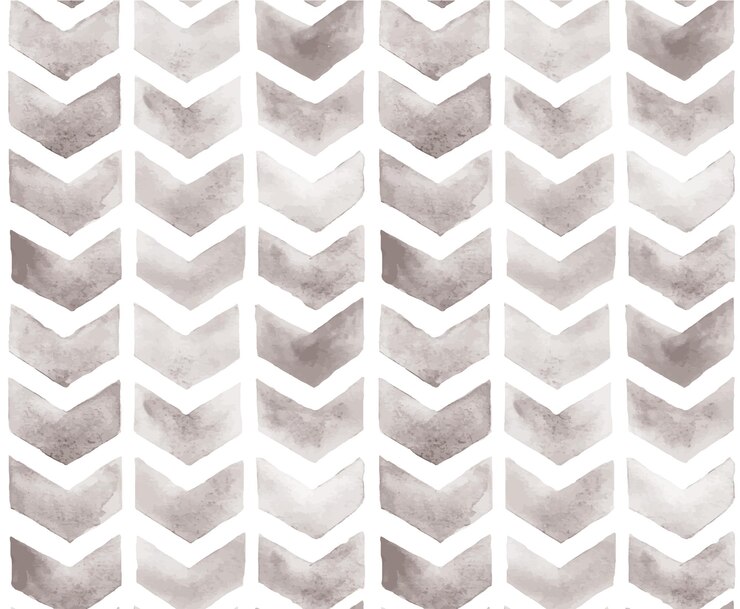 Modello senza cuciture chevron dell'acquerello Chevron bianco e nero in un motivo a zigzag