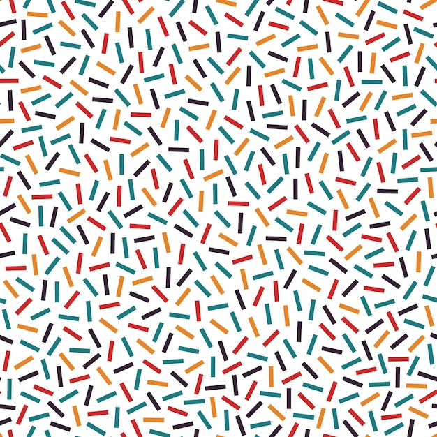 Modello senza cuciture colorato luminoso in stile vibrante alla moda Bastoncini di piastrelle a mosaico Fashion 8090s