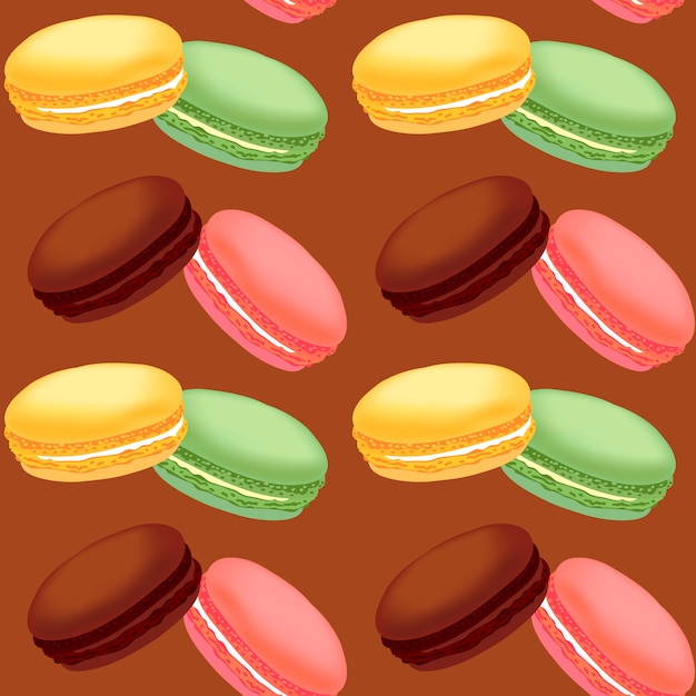 Modello senza cuciture con amaretti colorati