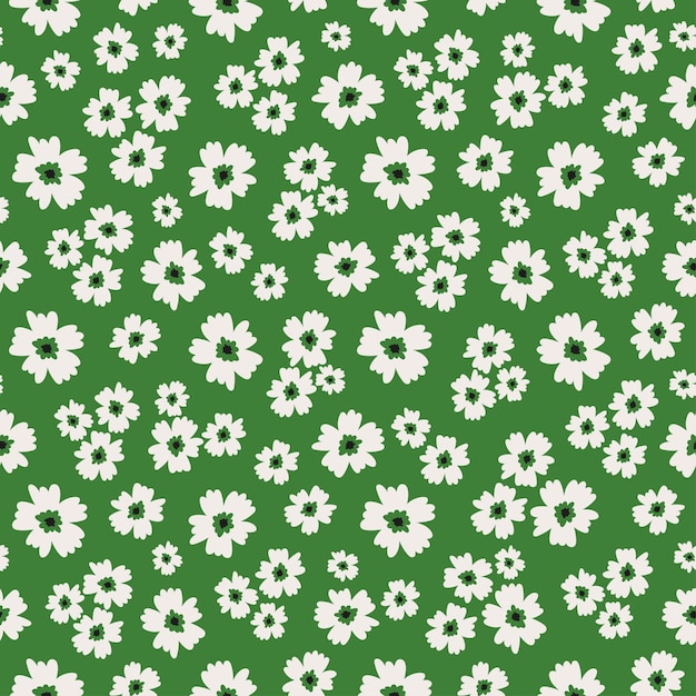 Modello senza cuciture con decorazioni natalizie Motivo floreale verde e bianco