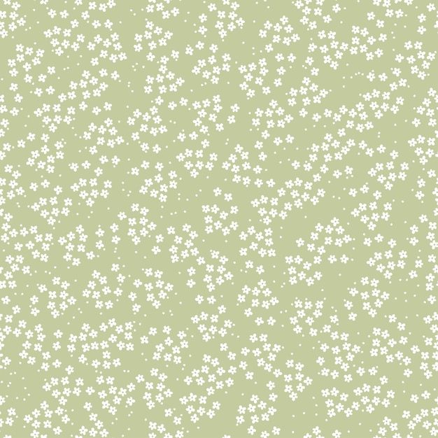 Modello senza cuciture con fiori bianchi e sfondo verde