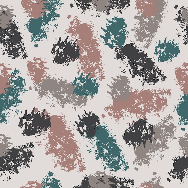 Modello senza cuciture con forme colorate astratte in macchie di stile grunge