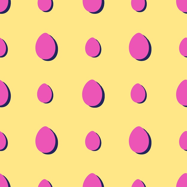 Modello senza cuciture con illustrazione vettoriale colorato di uova di Pasqua