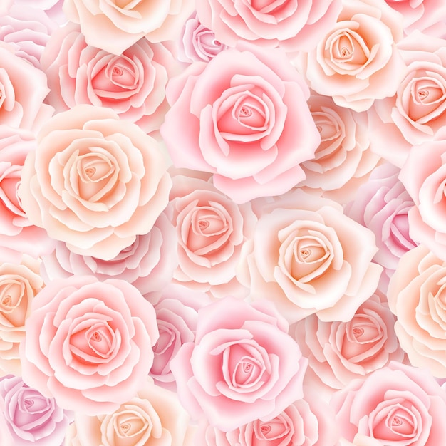Modello senza cuciture con le rose Rosrs di vettore
