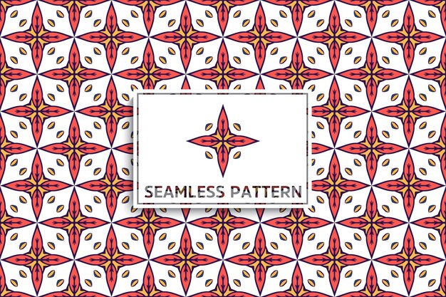 Modello senza cuciture con ornamento mandala etnico