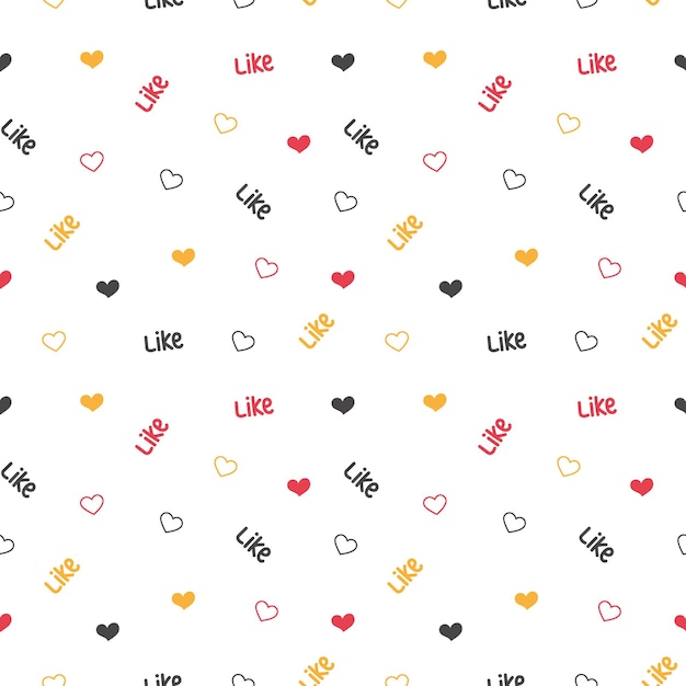 Modello senza cuciture con piccoli cuori colorati