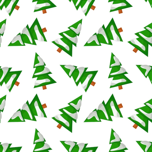 Modello senza cuciture con un albero di Natale. Illustrazione del fumetto vettoriale