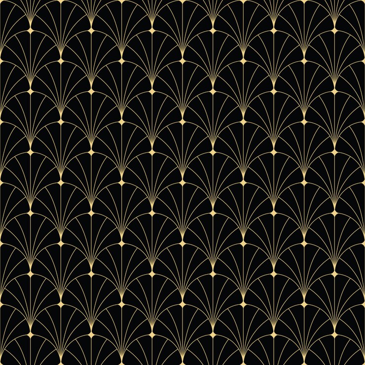 Modello senza cuciture d'annata di art deco astratto