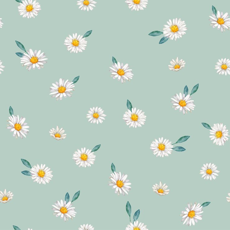 modello senza cuciture del fiore della margherita disegnato a mano