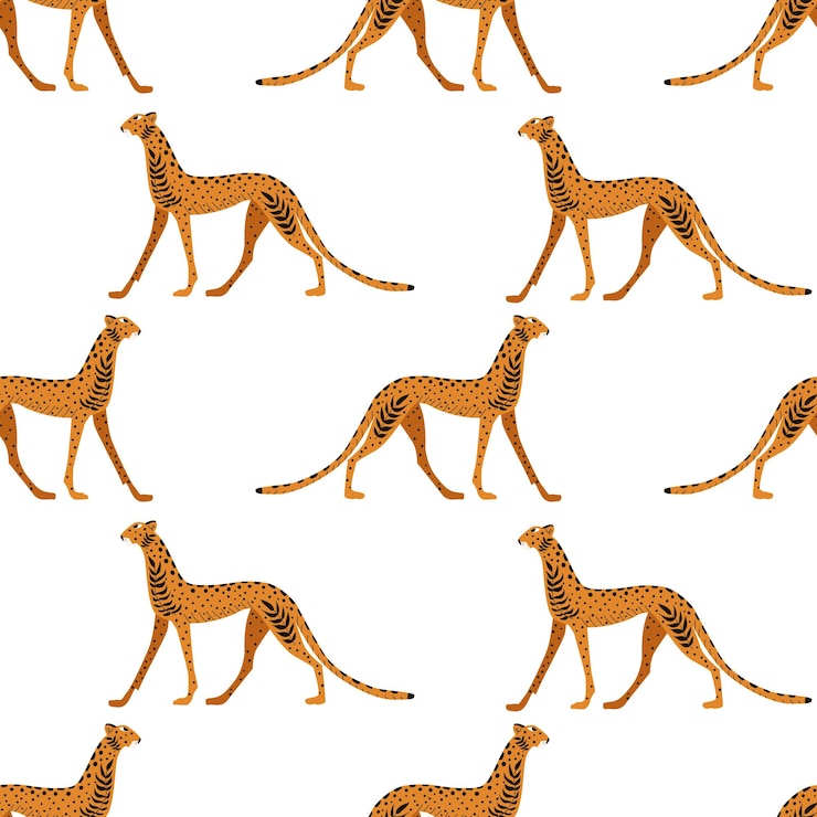 Vettore modello senza cuciture del ghepardo del leopardo illustrazione di vettore