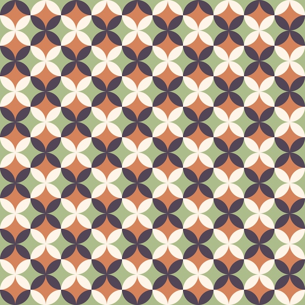 Modello senza cuciture delle piastrelle astratte geometriche di design piatto