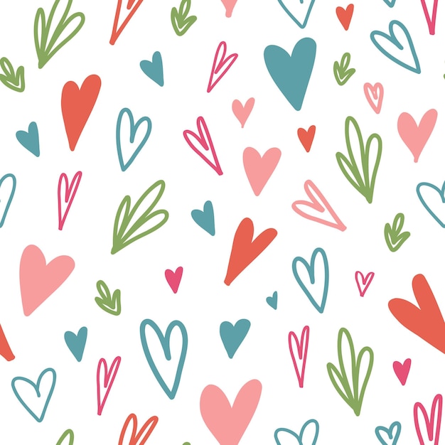 Modello senza cuciture di Doodle di giorno di San Valentino