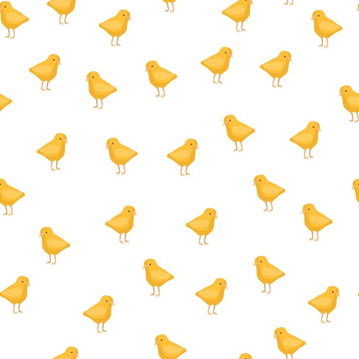 Vettore modello senza cuciture di pollo. animali domestici su sfondo colorato. illustrazione vettoriale per il tessile.
