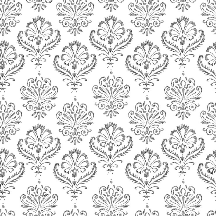 Vettore modello senza cuciture di schizzi di elementi decorativi vintage