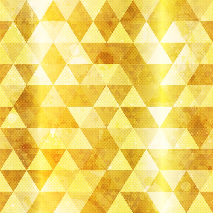 Vettore modello senza cuciture di triangoli d'oro