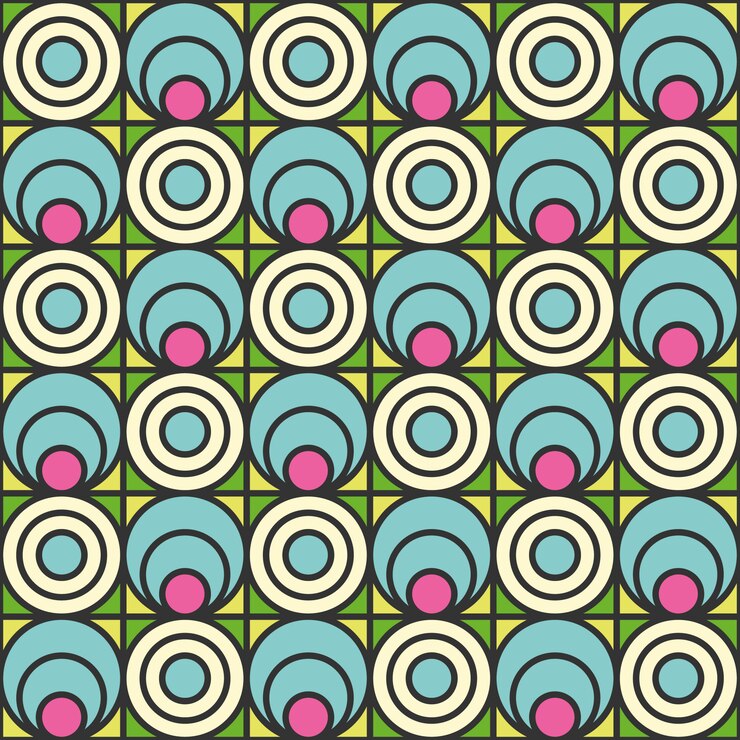 Vettore modello senza cuciture geometrico astratto di retro stile di linea.