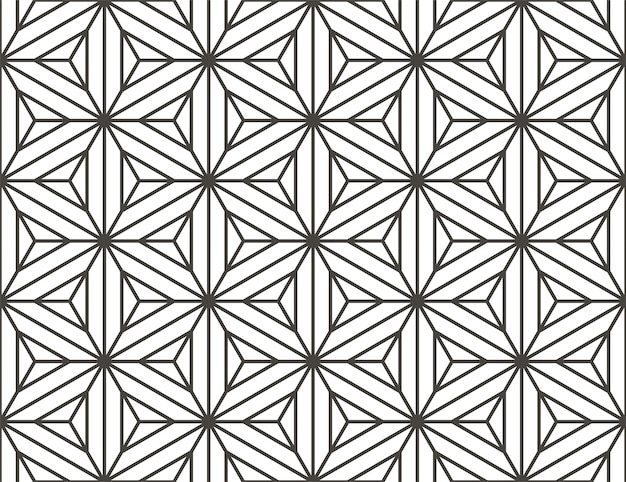 Modello senza cuciture in bianco e nero con un motivo geometrico