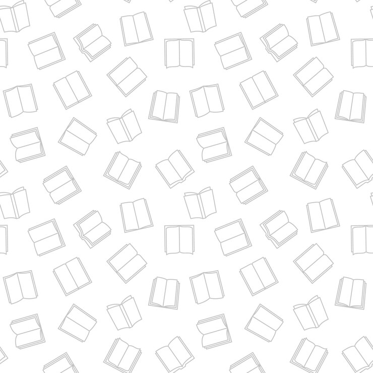 Vettore modello senza cuciture minimo di vettore del libro nello stile della linea sottile