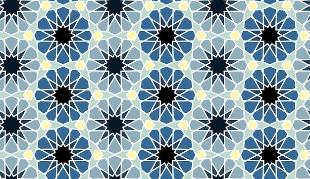 Modello senza giunture Piastrelle arabe vettore sfondo islamico