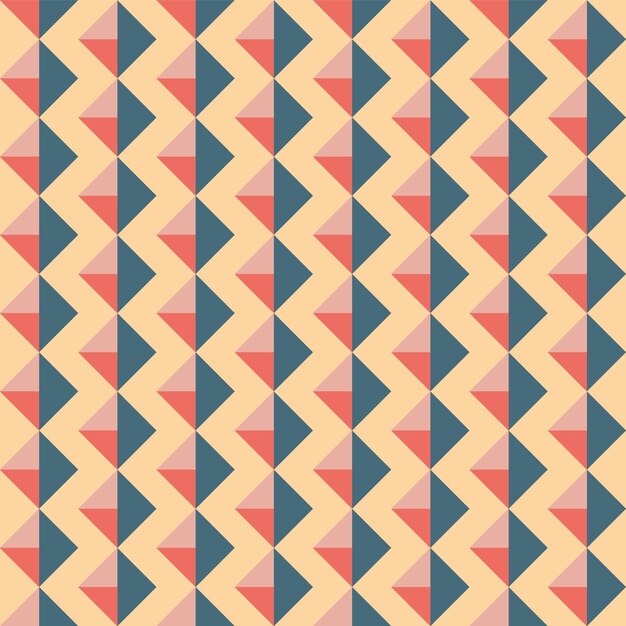 Modello senza giunture vettoriale geometrico astratto colorato retrò Modello ripetuto funky colorato anni '60