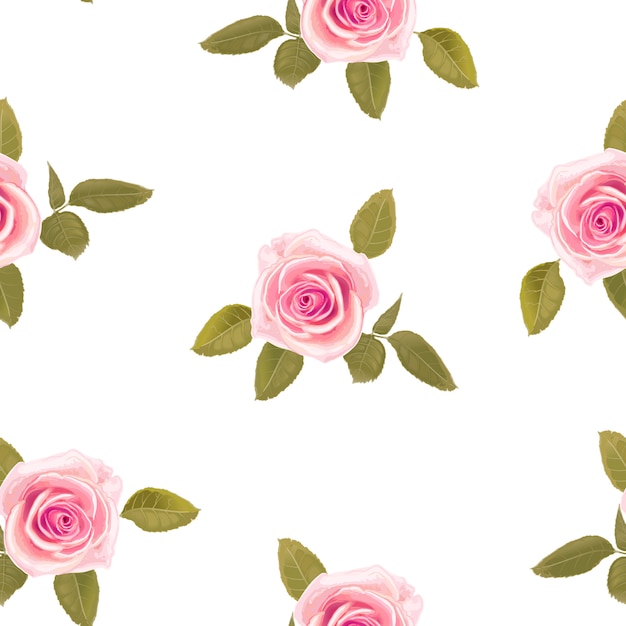 Modello senza saldatura con rose fiori.