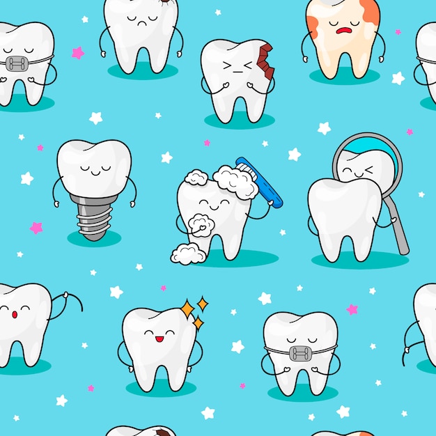 Modello senza soluzione di continuità con i denti