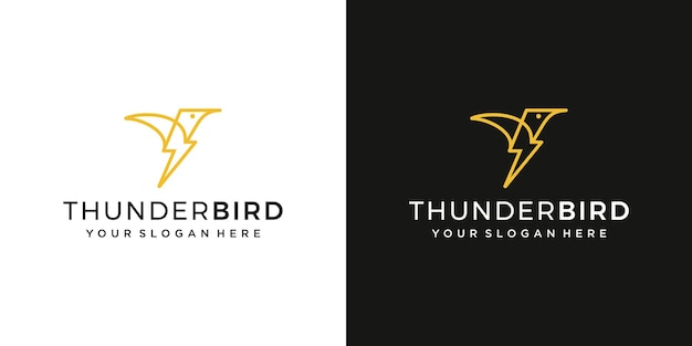 Modello simbolo icona logo Thunder Bird