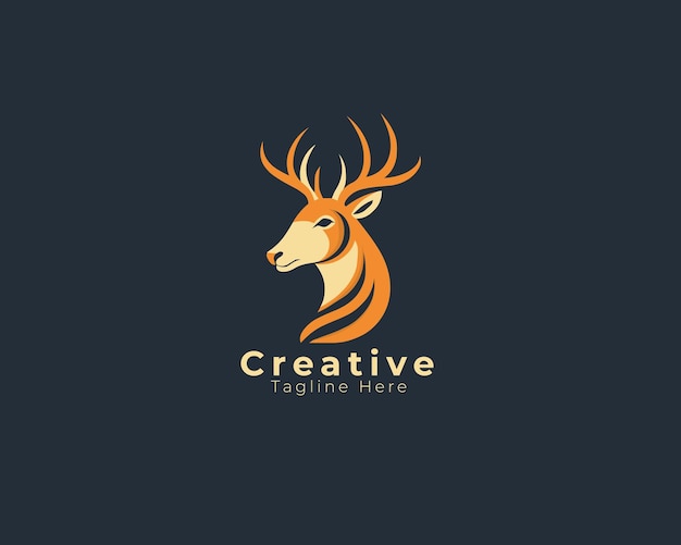 modello unico di design del logo Deer File vettoriale eps