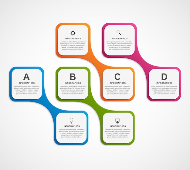 Modello variopinto infografica