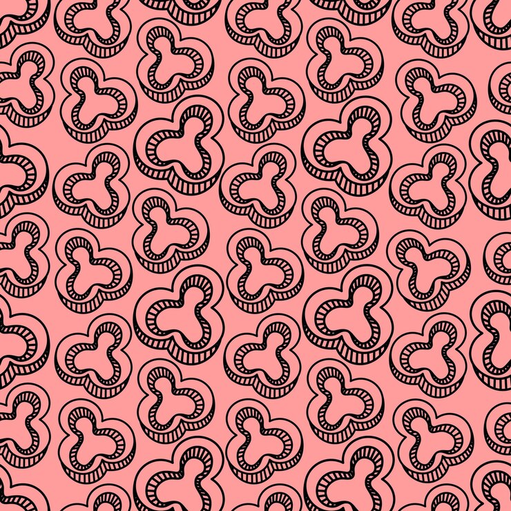 Vettore modello vegetale senza cuciture di peperoni dolci tagliati in stile doodle su sfondo rosa