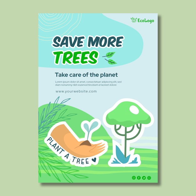 Modello verticale volantino ambiente