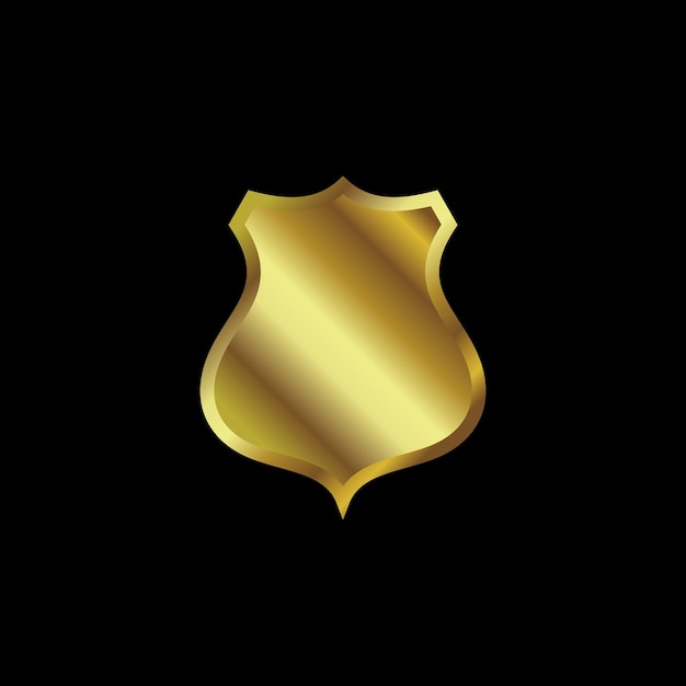 Modello vettore icona protezione sicura scudo color oro