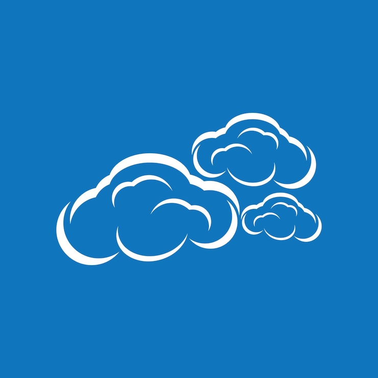 Vettore modello vettoriale del logo cloud techno