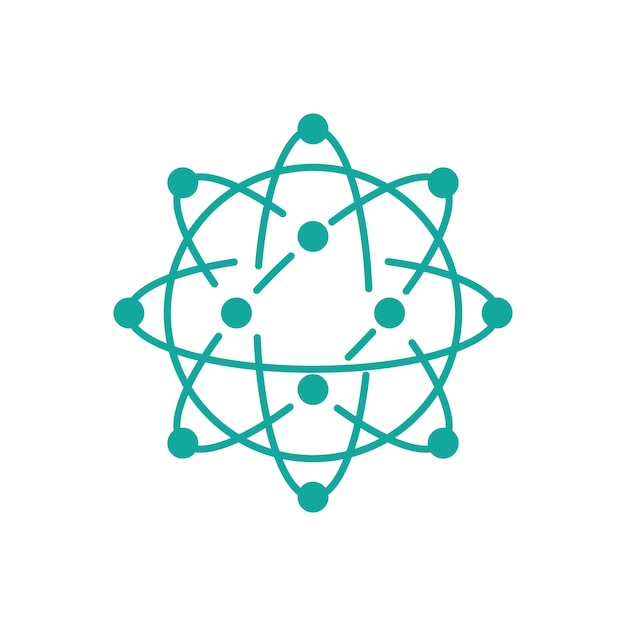 Modello vettoriale dell'illustrazione del logo della molecola