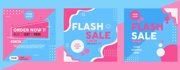 modello vettoriale design banner post feed social media post banner promozione business poster