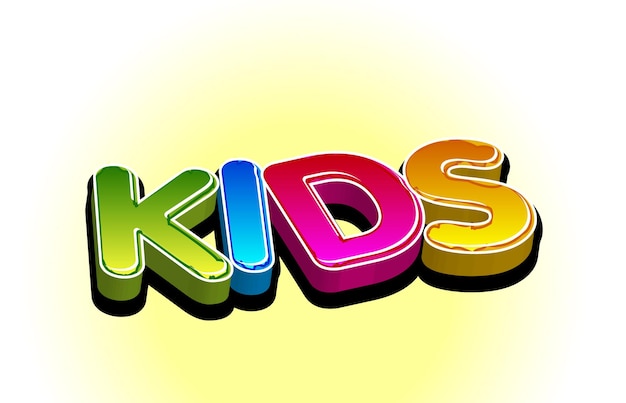 Modello vettoriale di logo colorato o etichetta di poster per bambini