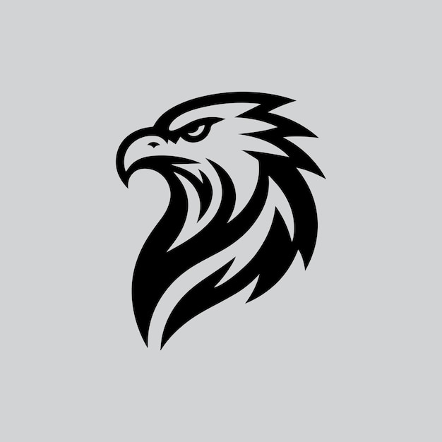 Modello vettoriale di progettazione del logo della testa dell'aquila Design creativo del logo della cabeza dell'Aquila