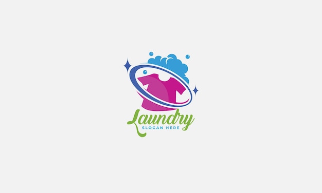 Modello vettoriale di progettazione del logo di pulizia creativa