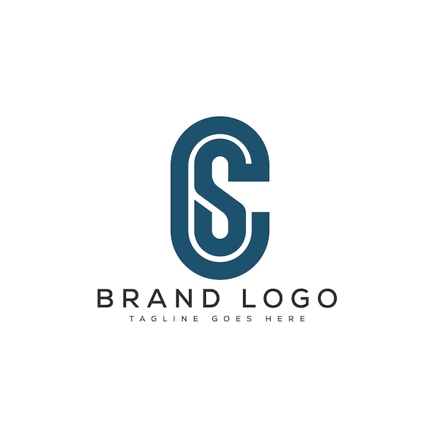 Modello vettoriale di progettazione del logo letter CS per il marchio