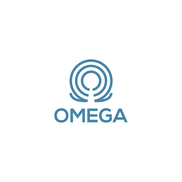 modello vettoriale di progettazione del logo omega