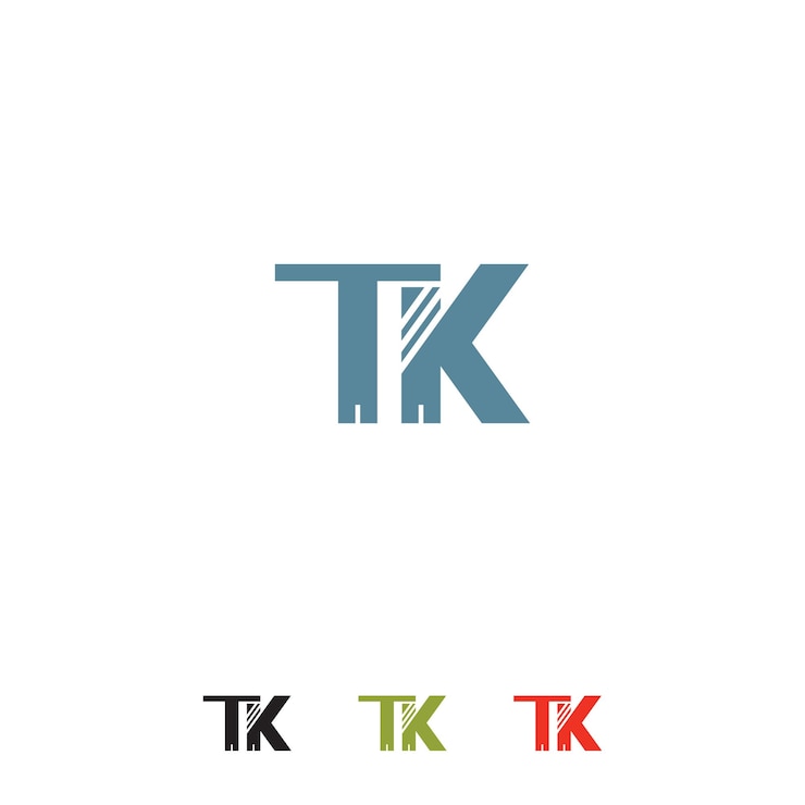 Vettore modello vettoriale di progettazione del logo tk