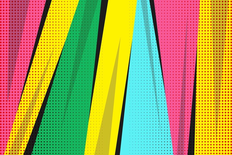 Modello vettoriale di sfondo colorato scena comica